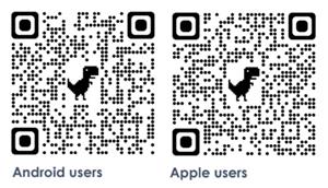 QR Codes leading to a P3 Campus download